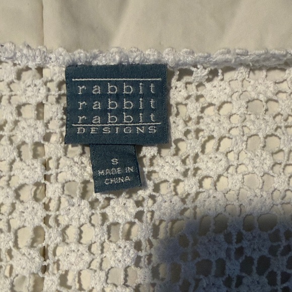 Rabbit Rabbit Rabbit White Crochet Cardigan - Picture 2 of 3